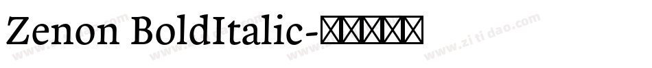 Zenon BoldItalic字体转换